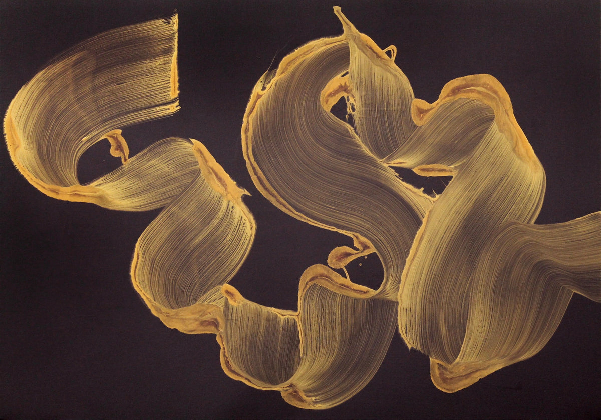luxury gold abstract painting for bedroom