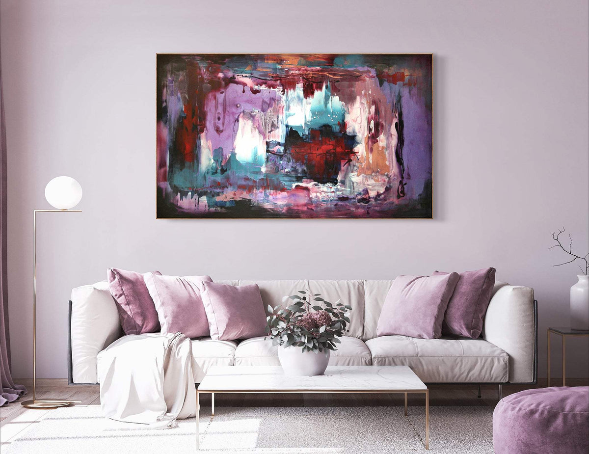 Northern Winds by Paresh Nrshinga, original abstract painting displayed in an interior