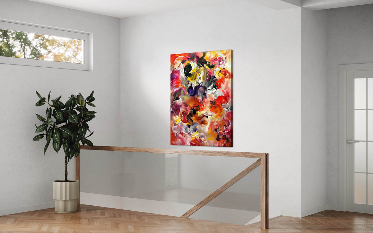 Affordable abstract art Gestural art Abstract Canvas Art Paresh