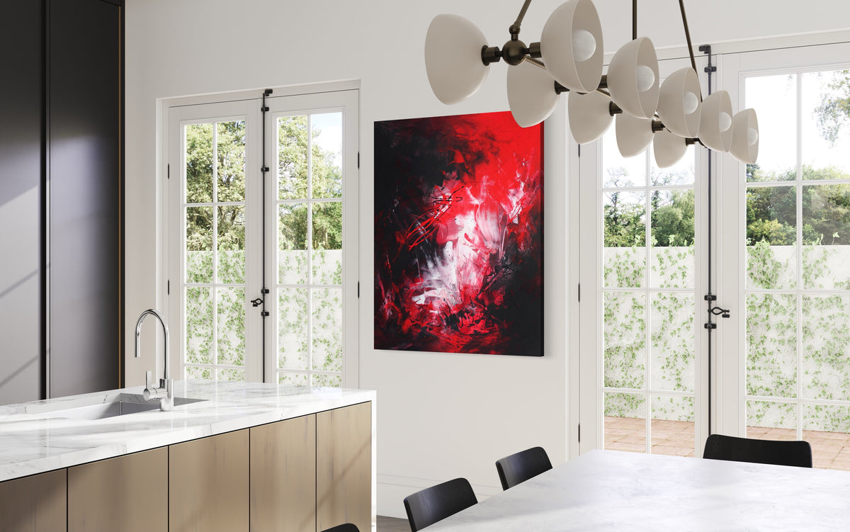 Original abstract art Back and red abstract art Abstract Art