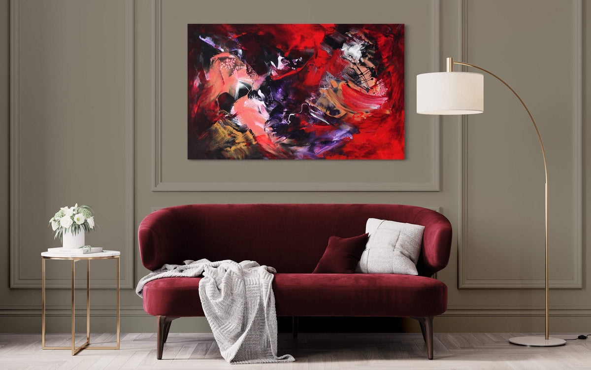 Scarlet Whispers by Paresh Nrshinga displayed in a contemporary interior