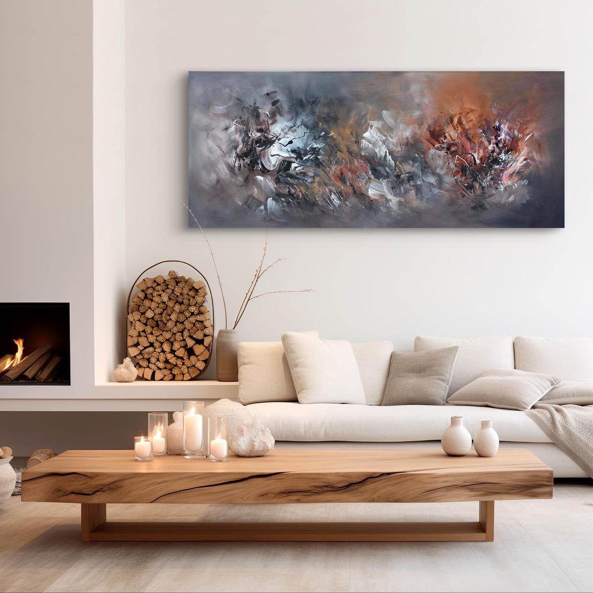 Extra Large Art | Find My Peace 30x72” - Paresh Nrshinga Abstract Art