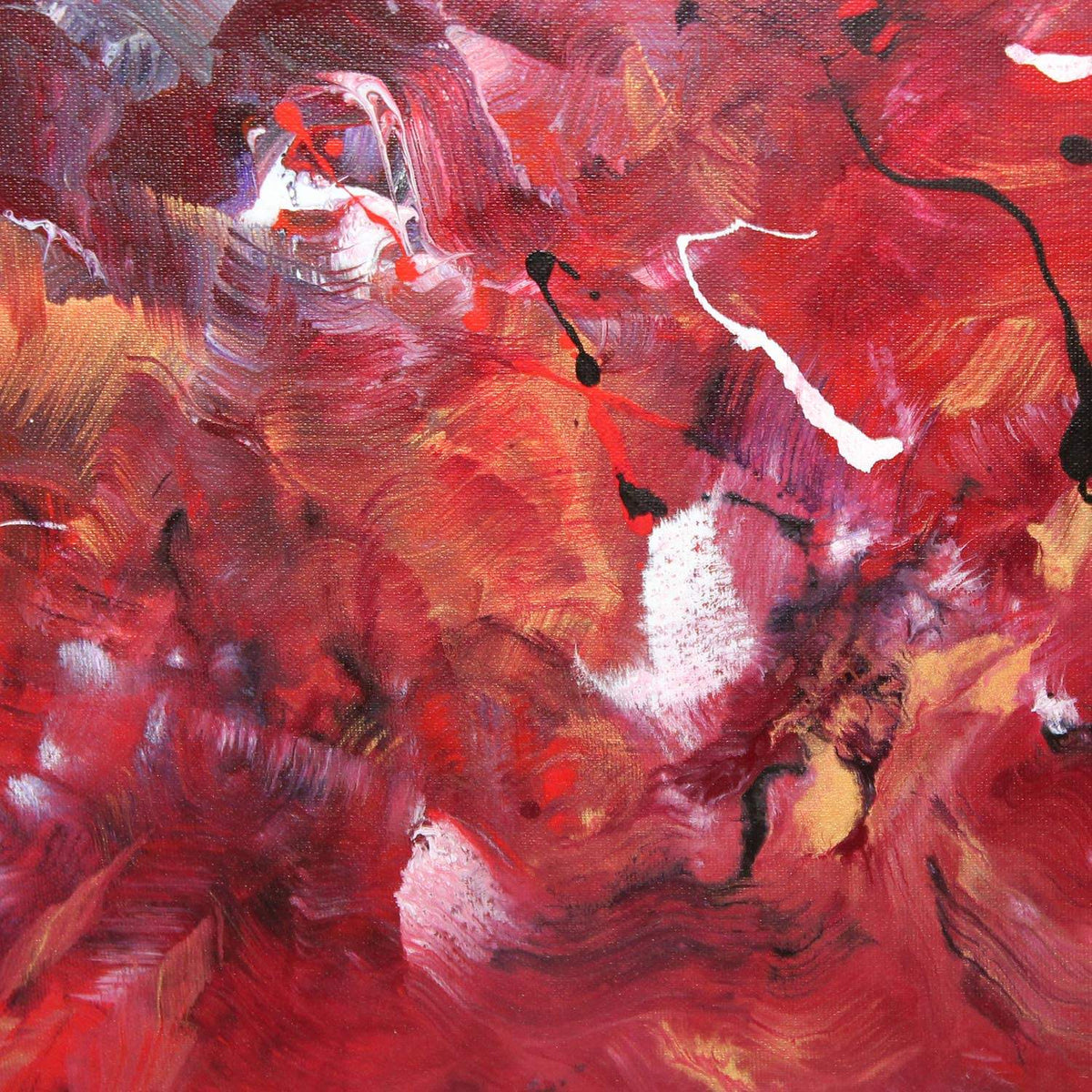 Red Abstract Painting | Summer Days 36x48" - Paresh Nrshinga Abstract Art