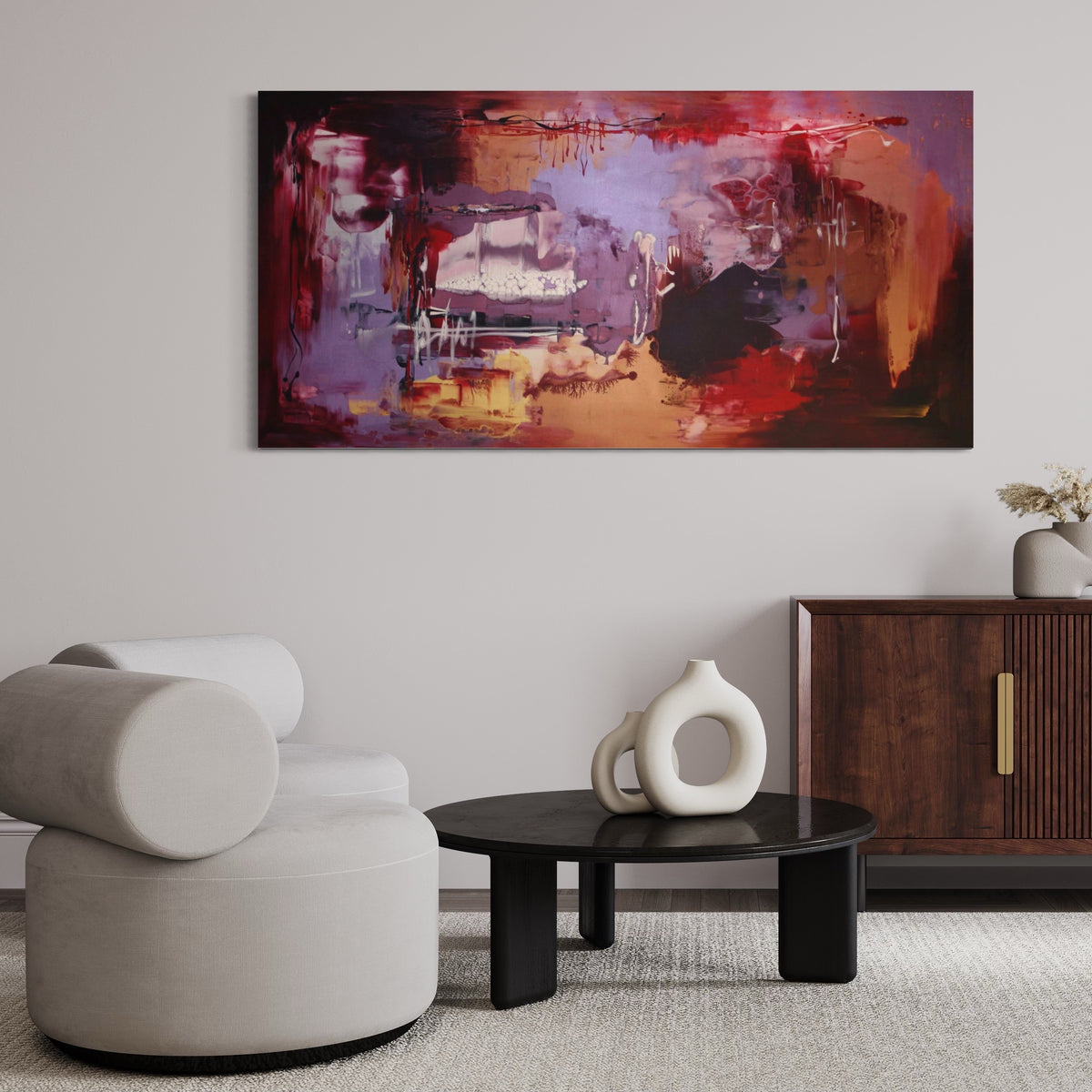 Large abstract art UK for sale by Paresh Nrshinga Teal art Paresh