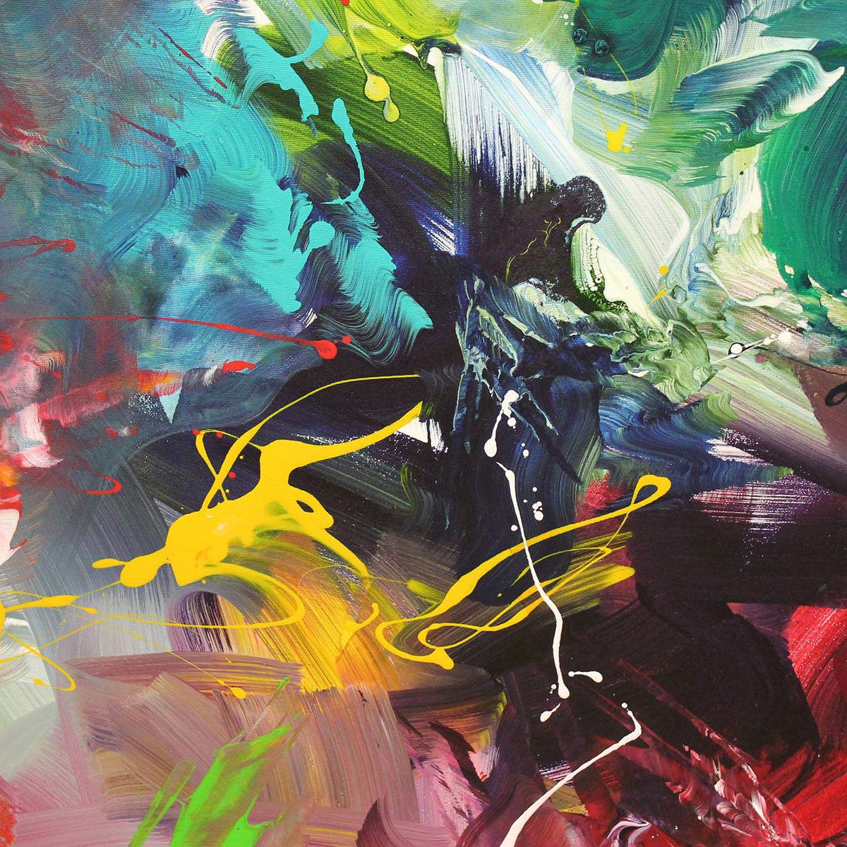bold abstract painting for modern dining room - Paresh Nrshinga Abstract Art