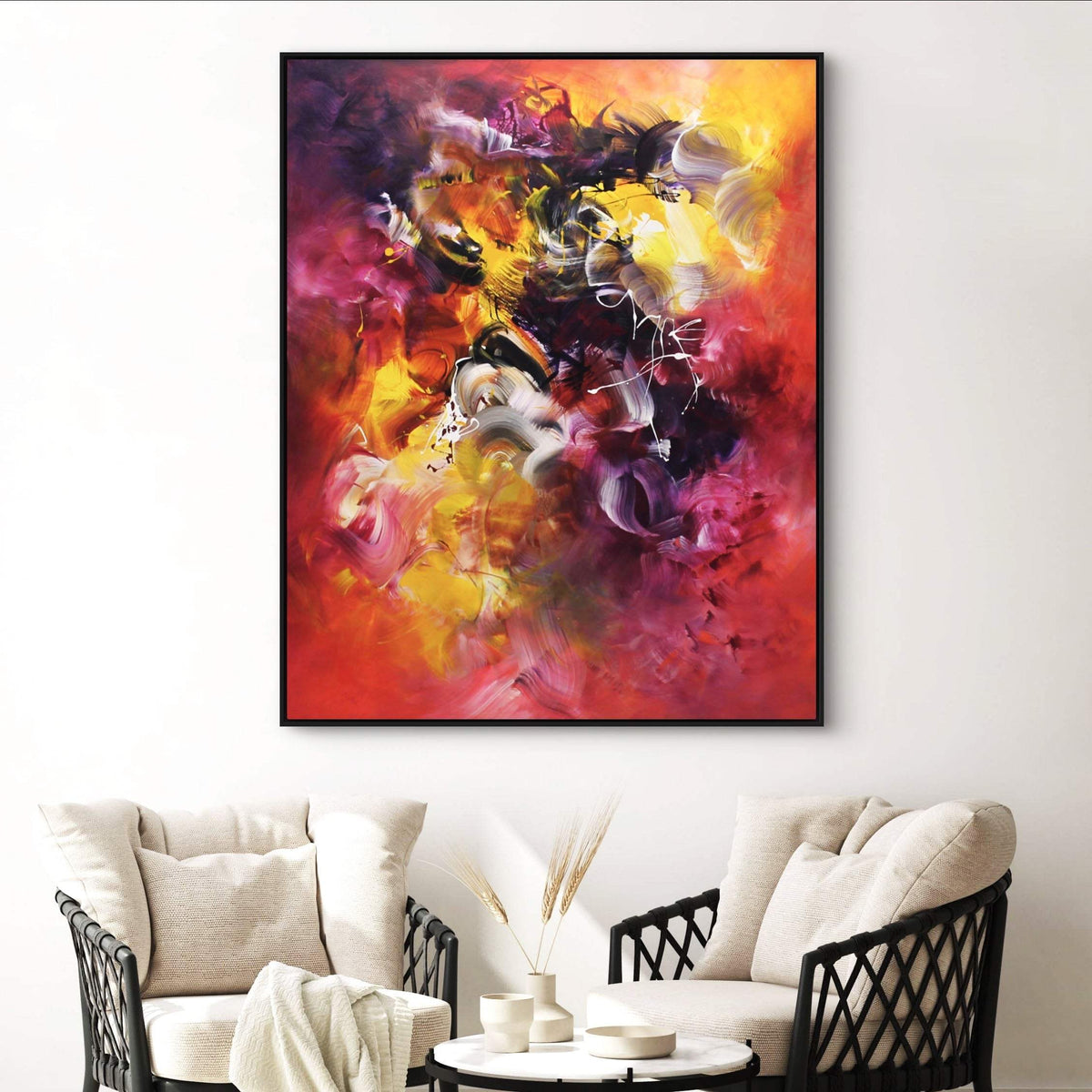 big modern abstract canvas for above sofa - Paresh Nrshinga Abstract Art