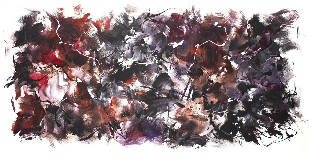 Modern panoramic abstract canvas artwork for home interior