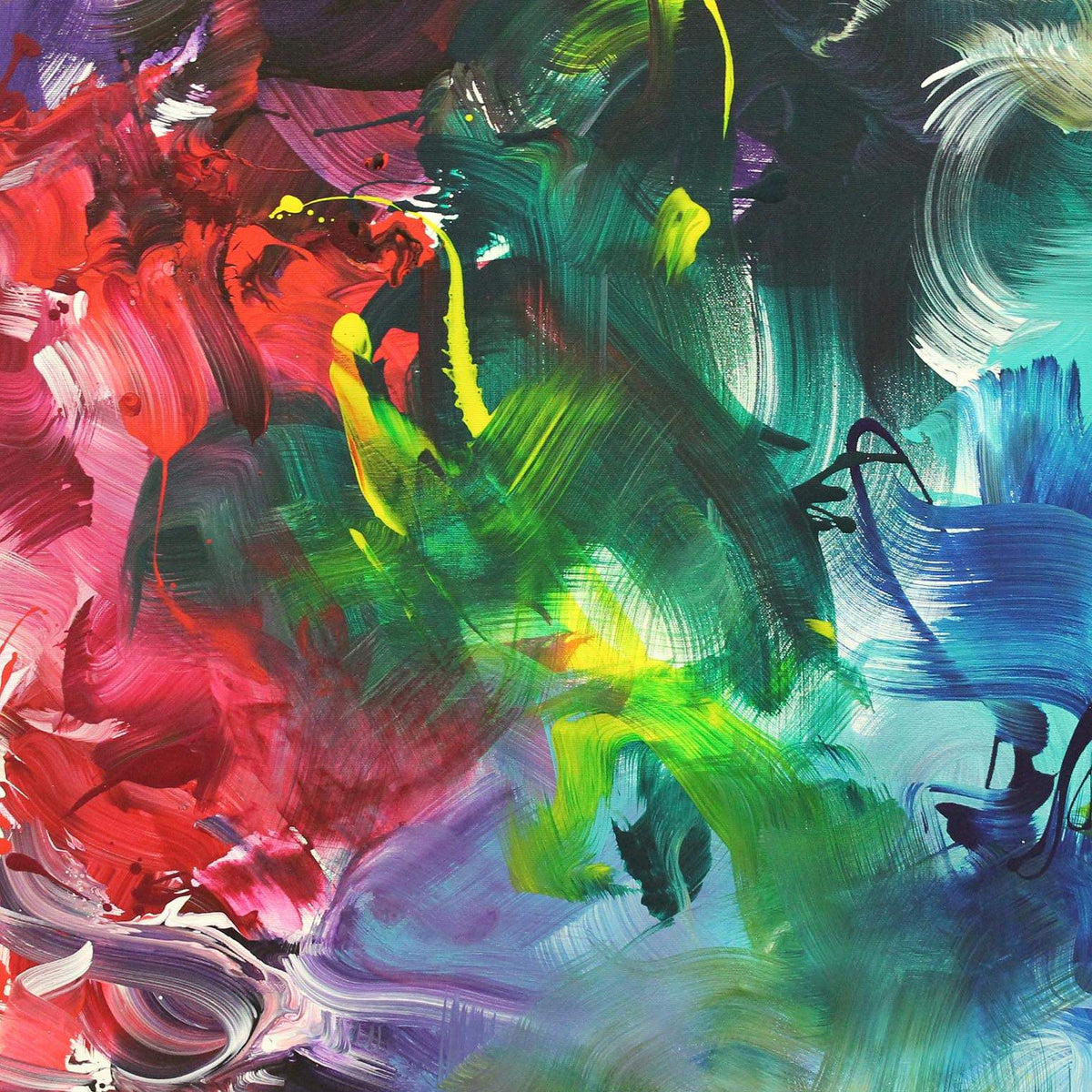 Multicolour Art | Tropical Garden 44x55” - Paresh Nrshinga Abstract Art