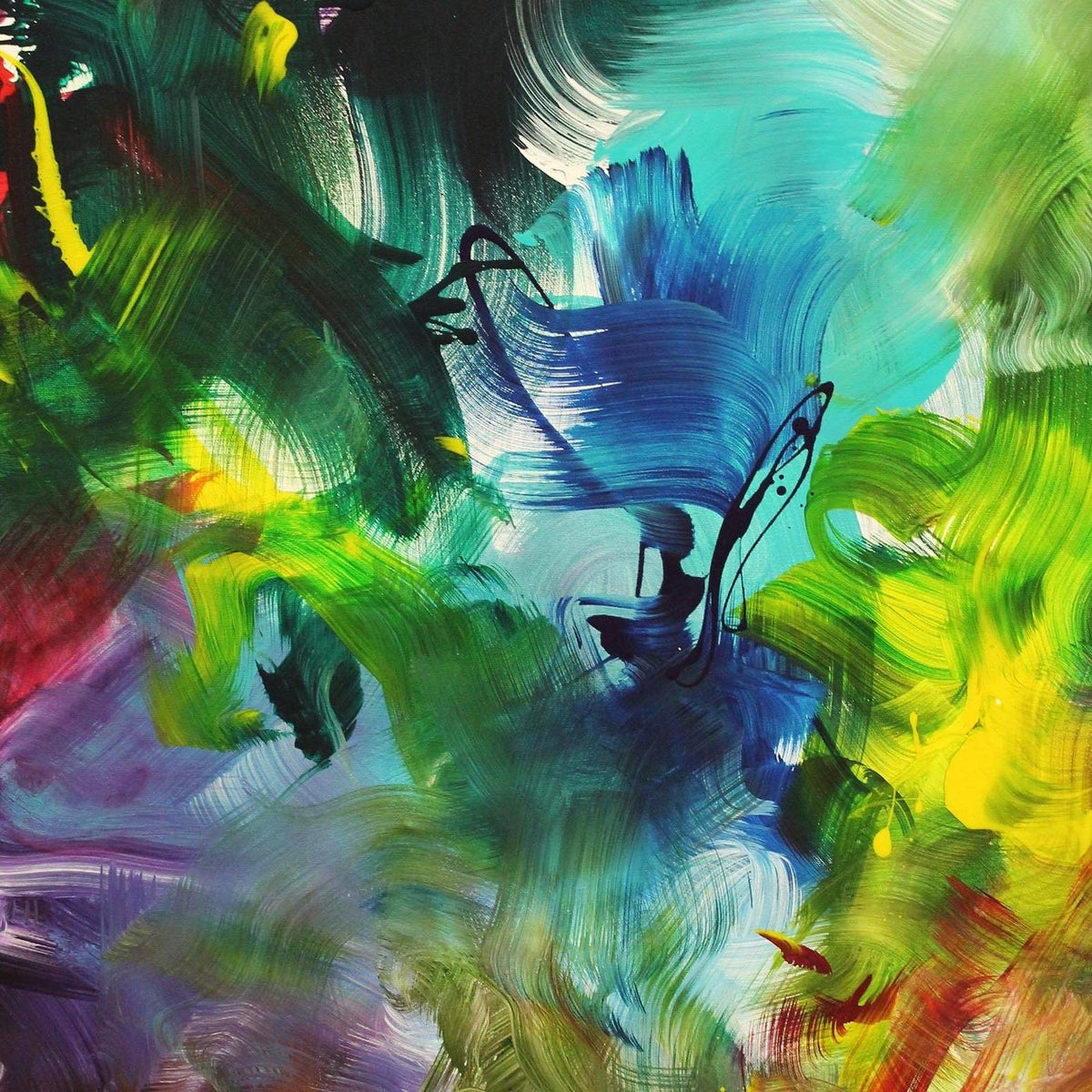 Multicolour Art | Tropical Garden 44x55” - Paresh Nrshinga Abstract Art