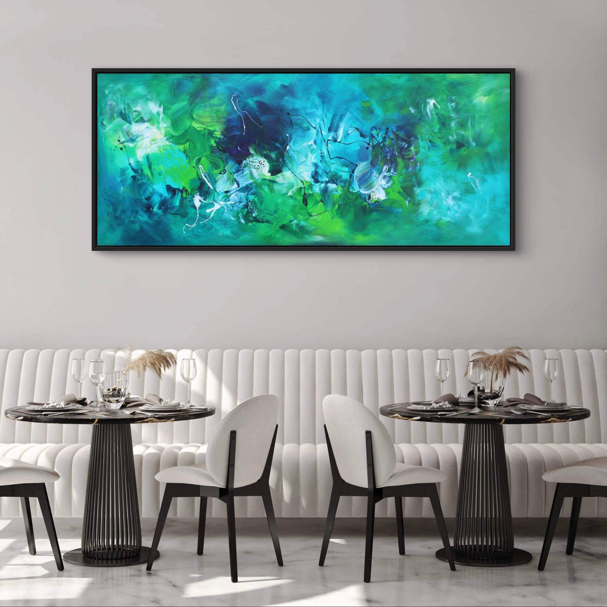 abstract wall art above sofa- Paresh Nrshinga Abstract Art