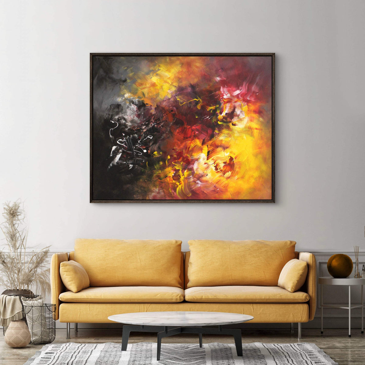 Modern painting for modern interiors, The Light 44"x55" - Paresh Nrshinga Abstract Art