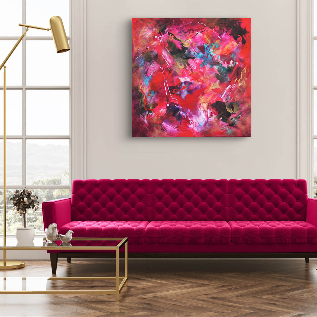 Modern extra large abstract canvas for living room