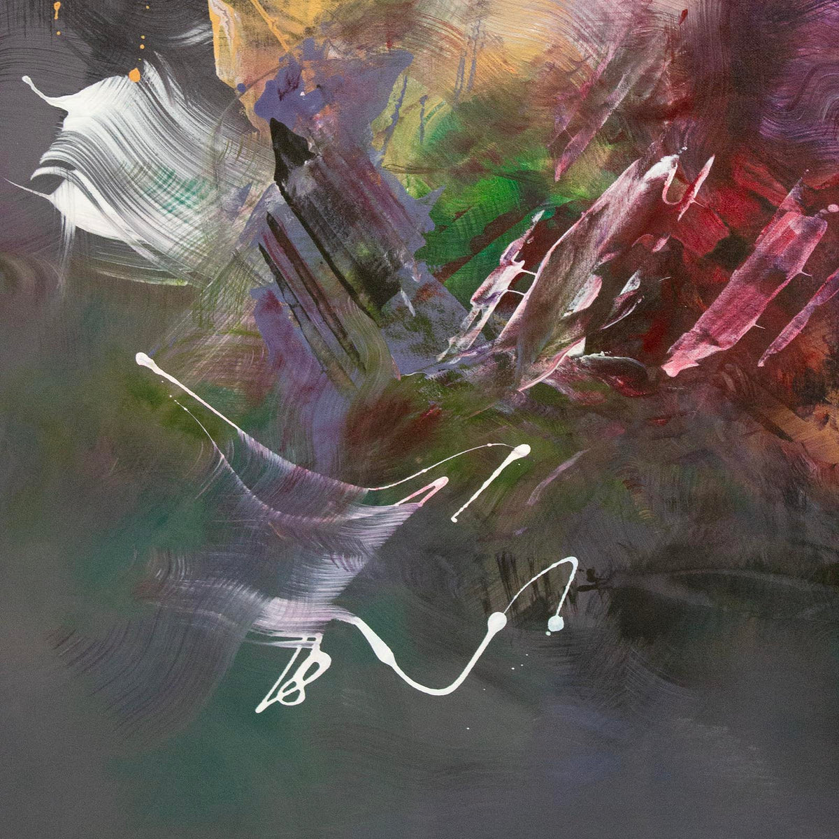 British contemporary fluid abstract artwork, perfect for living room or creative workspaces