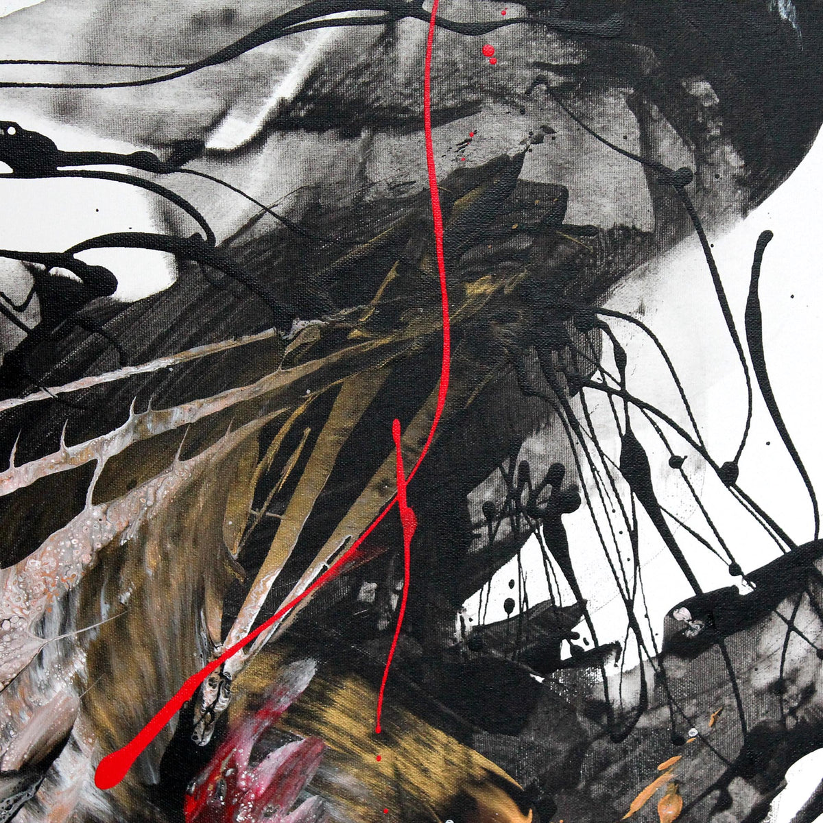 Expressive Abstract Artwork | Dramatic Brushstrokes and Color Contrast