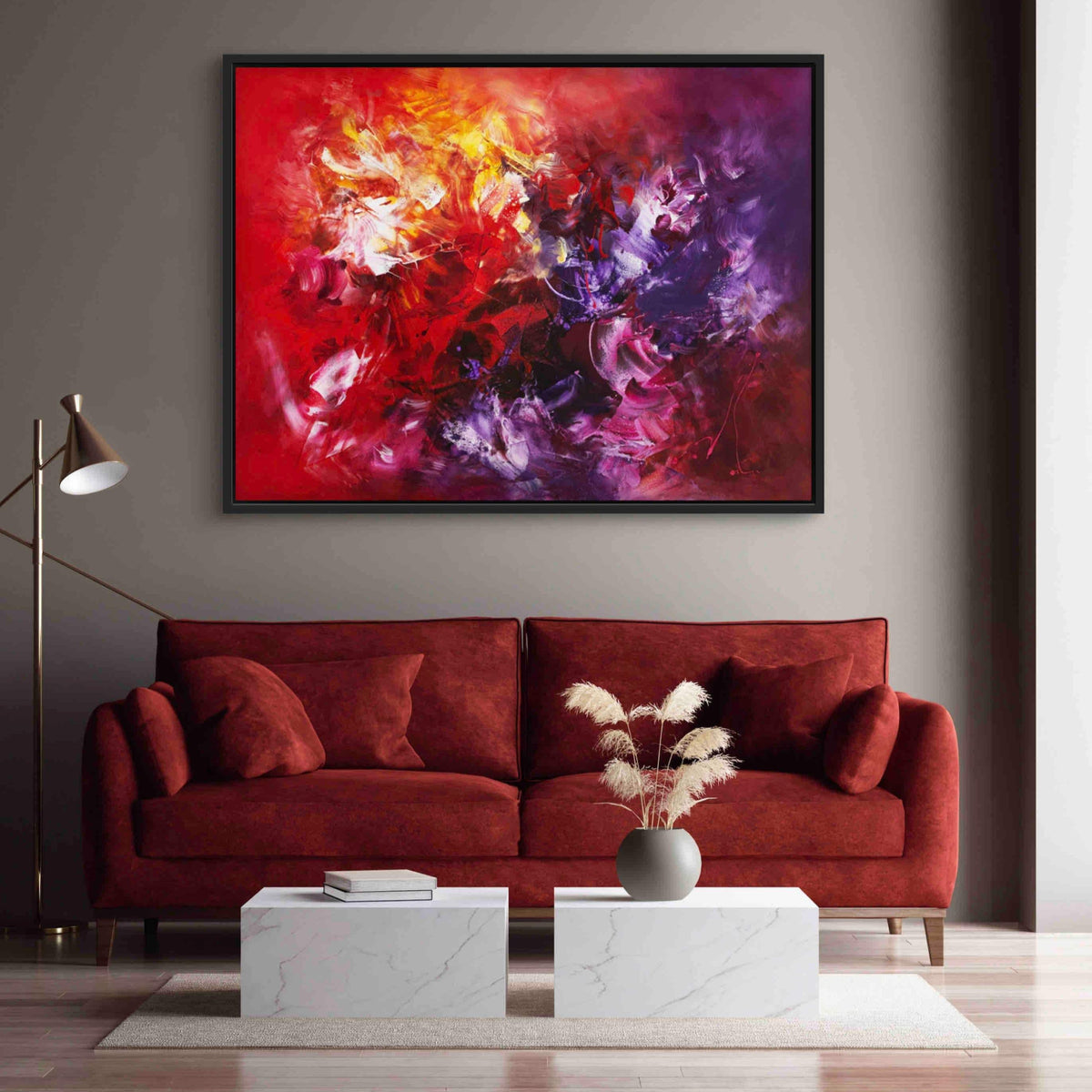 red wall art for living room - Paresh Nrshinga Abstract Art