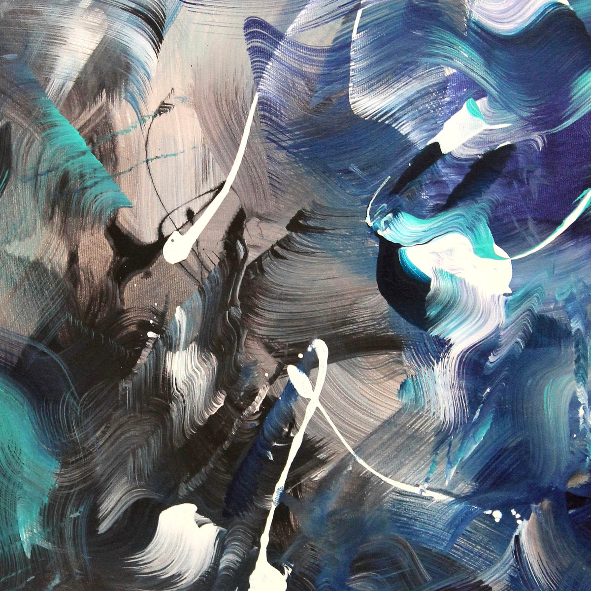 Abstract Seascape | Ocean's Embrace | 100x100cm - Paresh Nrshinga Abstract Art