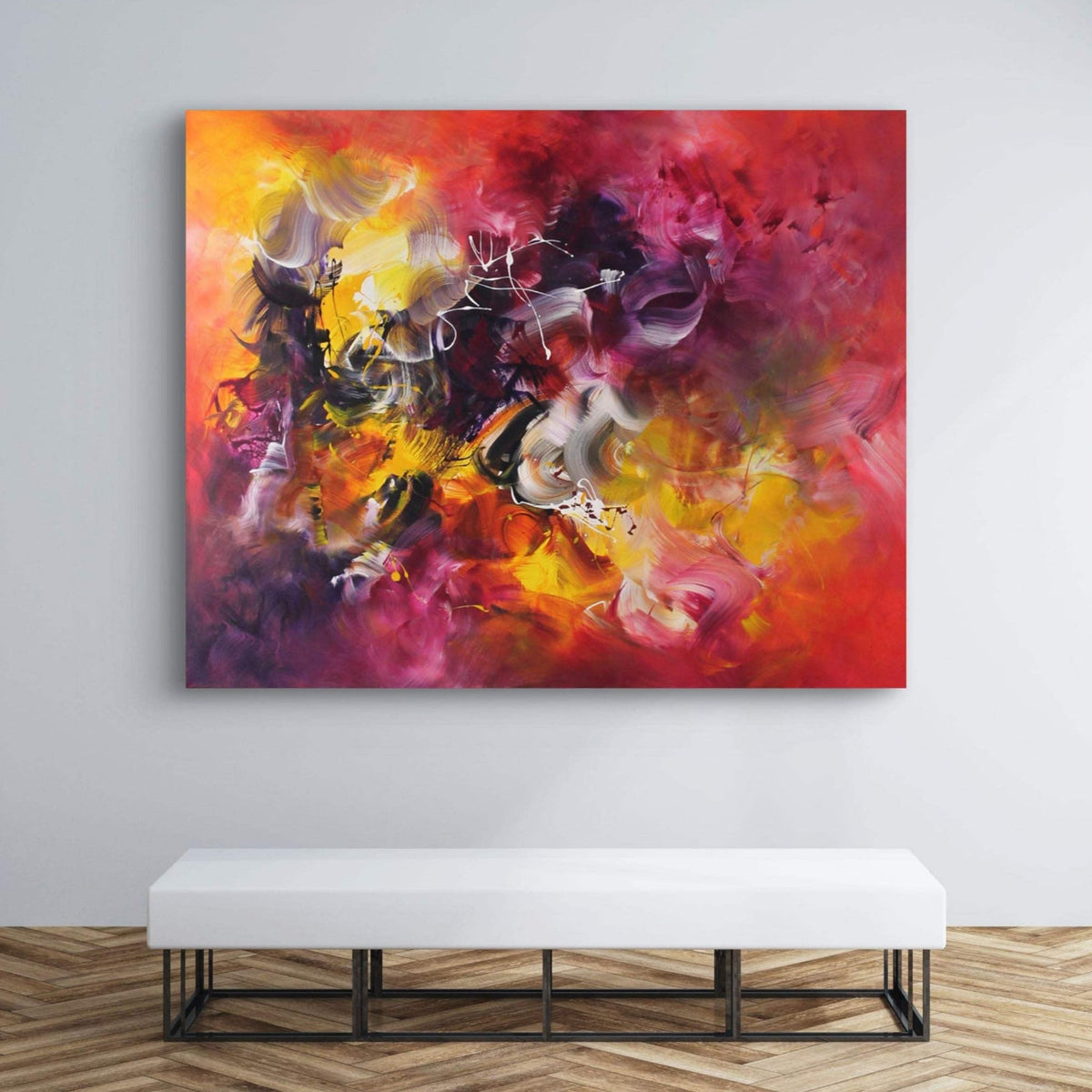 Summer Memories, original abstract painting by Paresh Nrshinga.