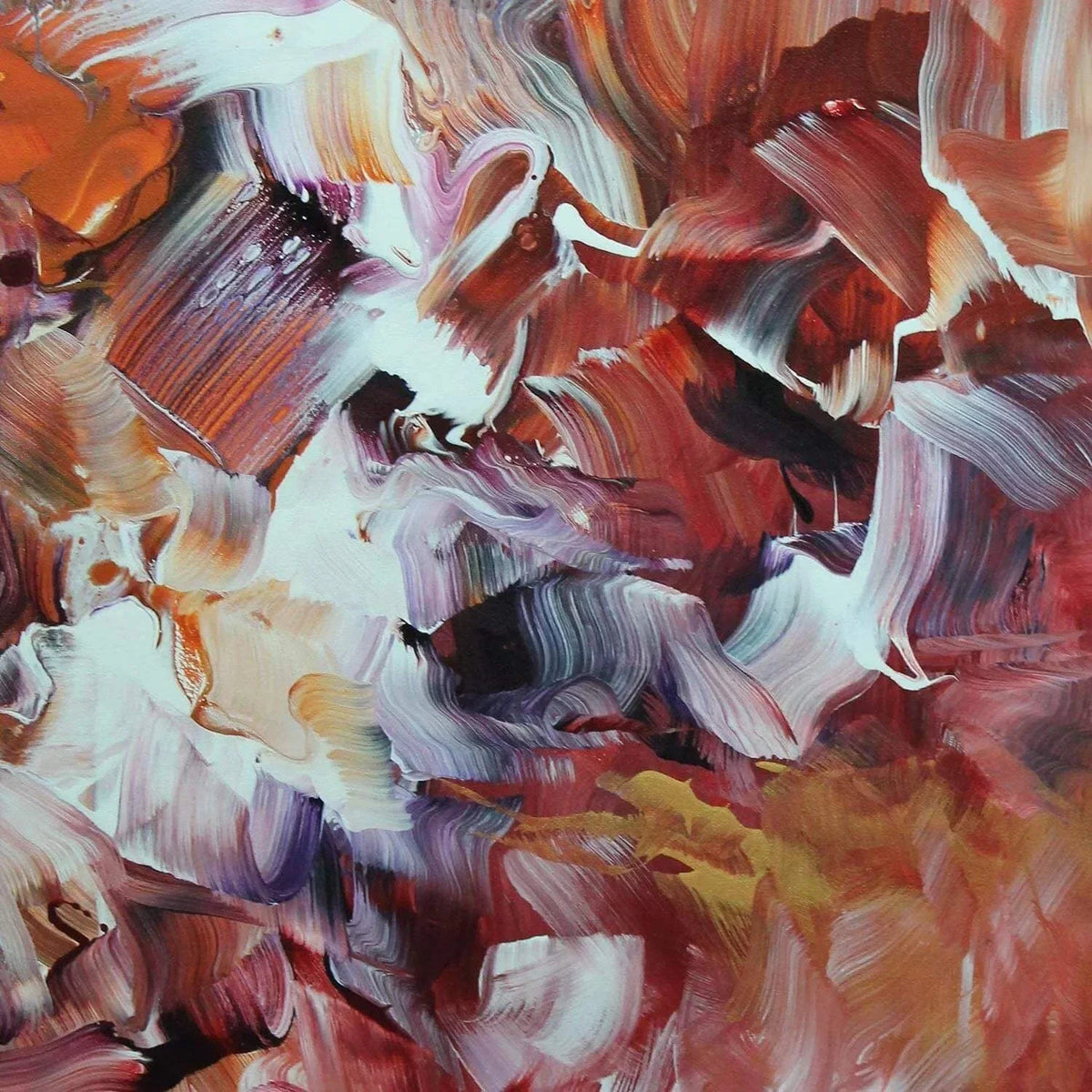 Vibrant Abstract Art | Large Colorful Painting with Swirling Brushstrokes