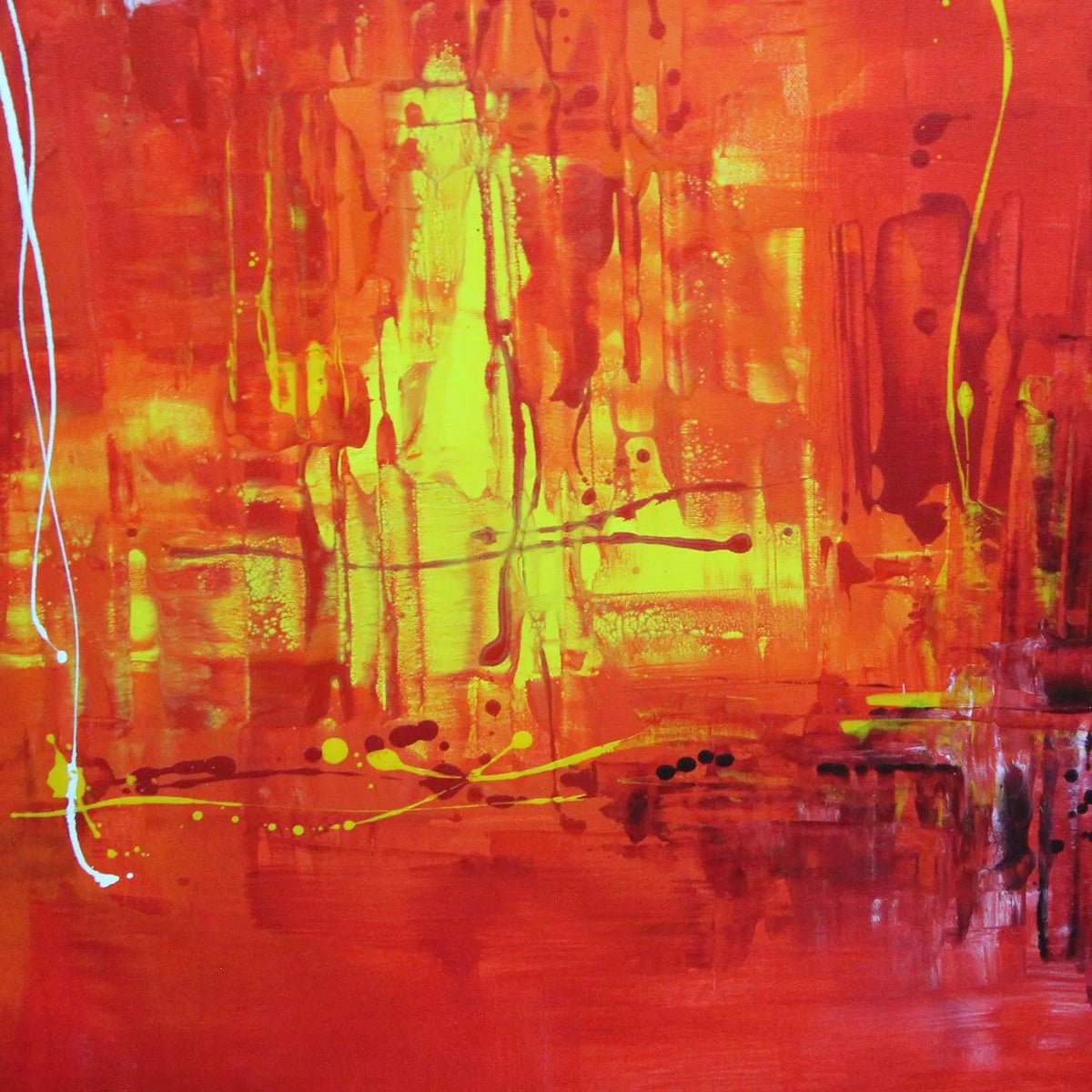 Large abstract art UK for sale by Paresh Nrshinga Red art Paresh