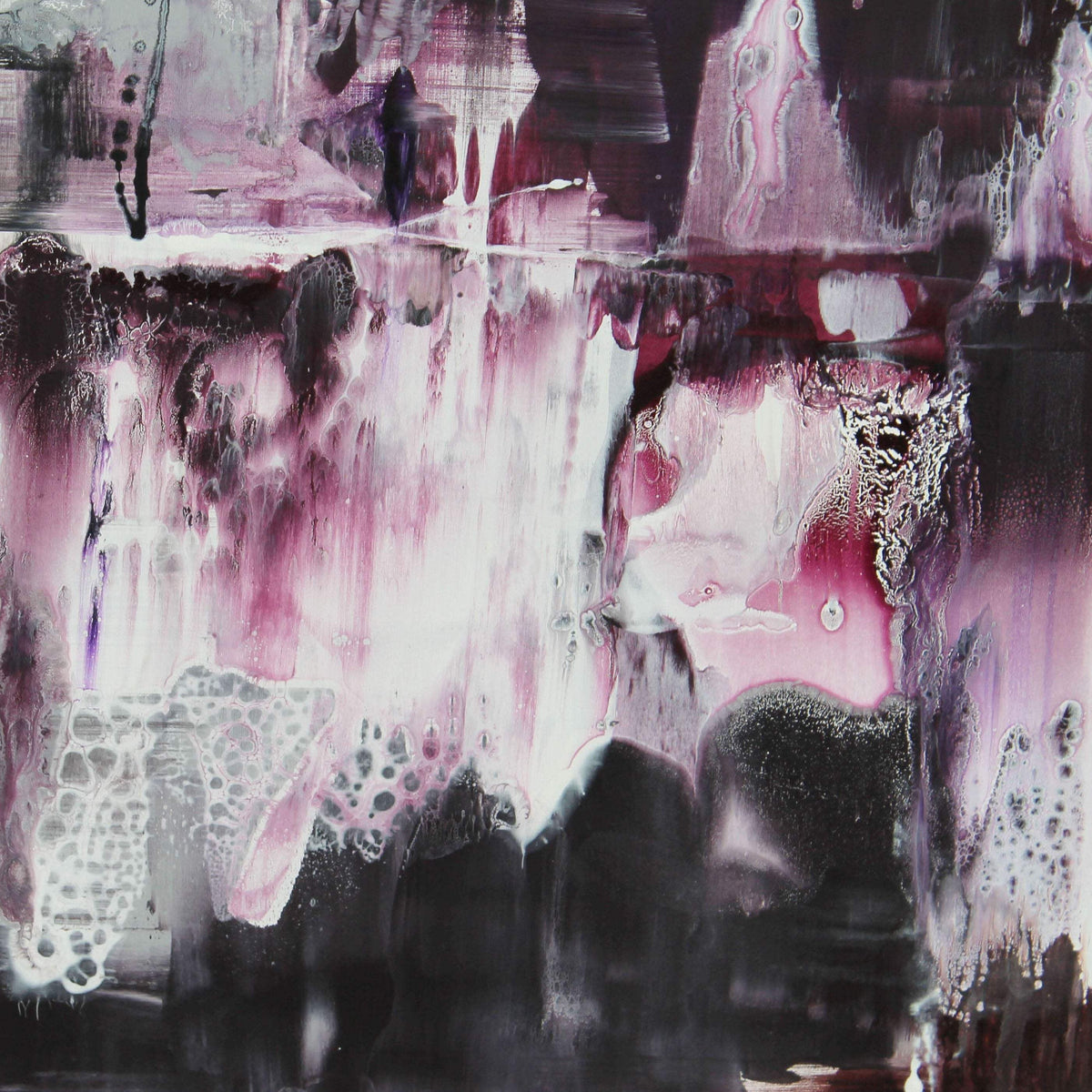 Distant Skies by Paresh Nrshinga, abstract painting with blended colours and layered brushwork