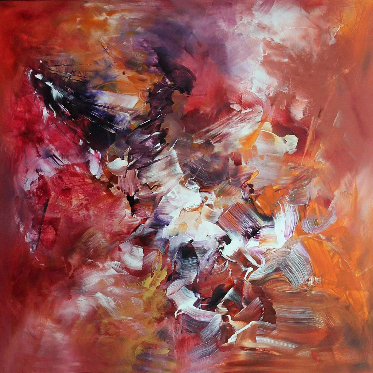 With All My Heart, original Bronze, Brown, mocha mousse abstract painting by Paresh Nrshinga.