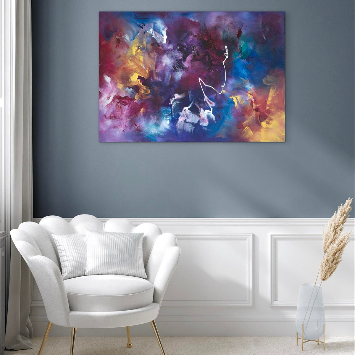 Original abstract paintings by Paresh Nrshinga FRSA