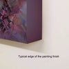 Vibrant abstract canvas art with textured edge