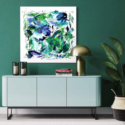 Emerald Whirlwind by Paresh Nrshinga displayed in a contemporary interior