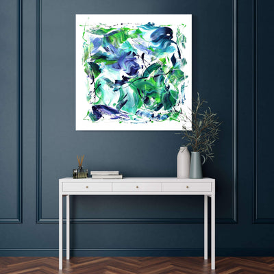 Emerald Whirlwind by Paresh Nrshinga displayed in a contemporary interior
