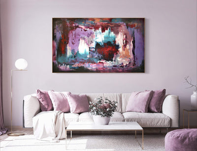 Northern Winds by Paresh Nrshinga, original abstract painting displayed in an interior