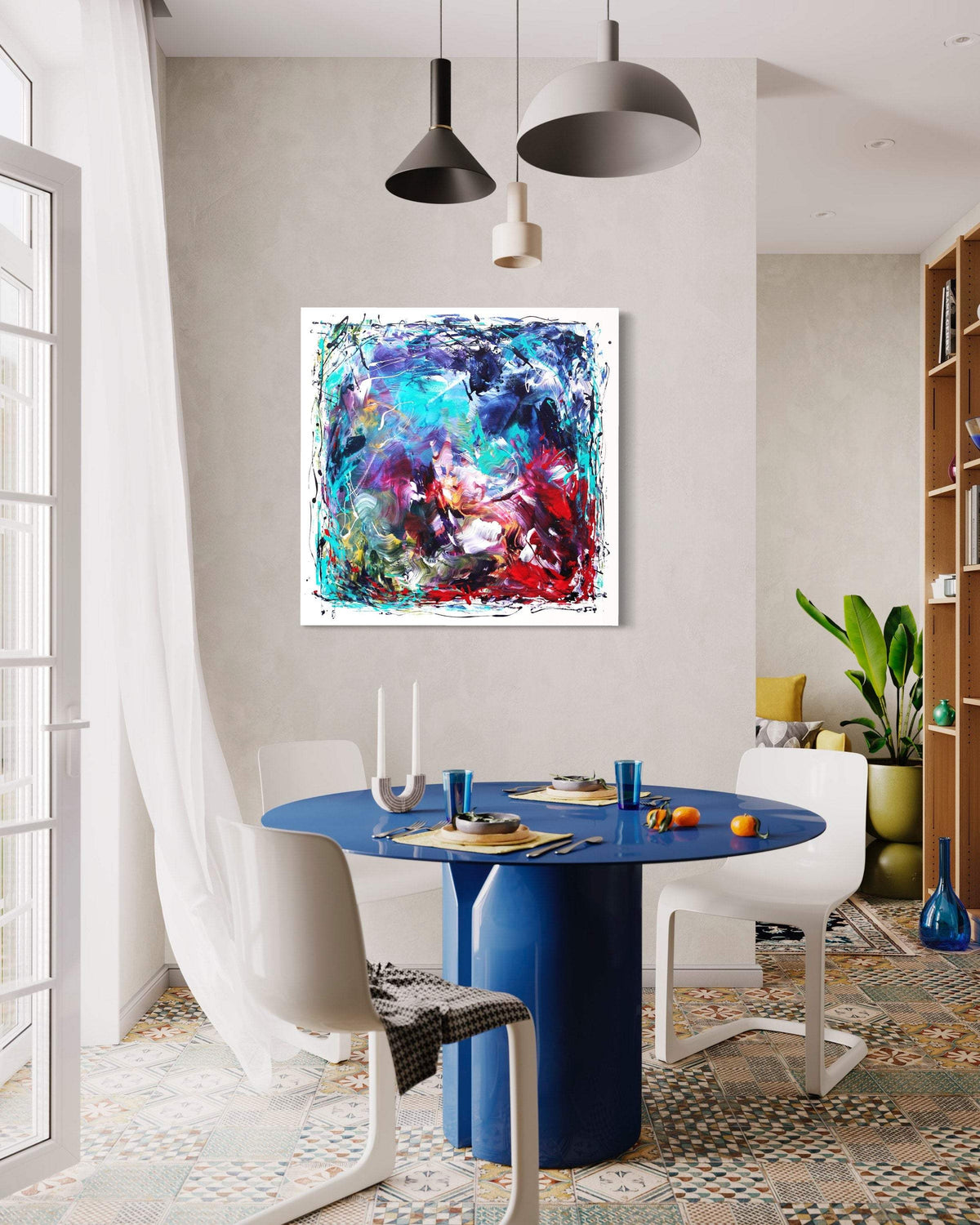 Whispering Kaleidoscope by Paresh Nrshinga displayed in a contemporary interior
