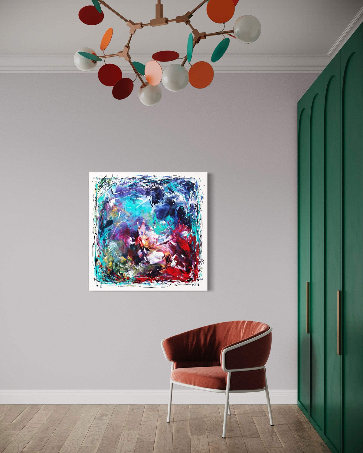 Whispering Kaleidoscope by Paresh Nrshinga displayed in a contemporary interior