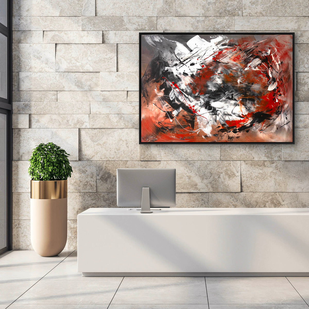 Brown Canvas Art | The Warmth Within | 34x48" - Paresh Nrshinga Abstract Art