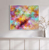 original abstract painting for modern interiors, multicolor abstract art, canvas painting, wall art decor, medium sized painting for living room, office or hallway, yellow, blue, pink original painting