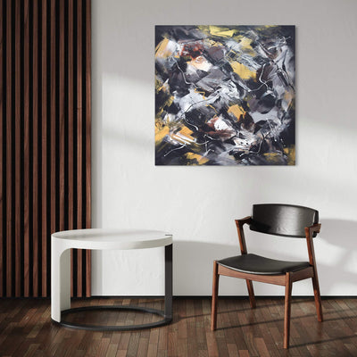 Golden Snowflakes by Paresh Nrshinga displayed in a contemporary interior