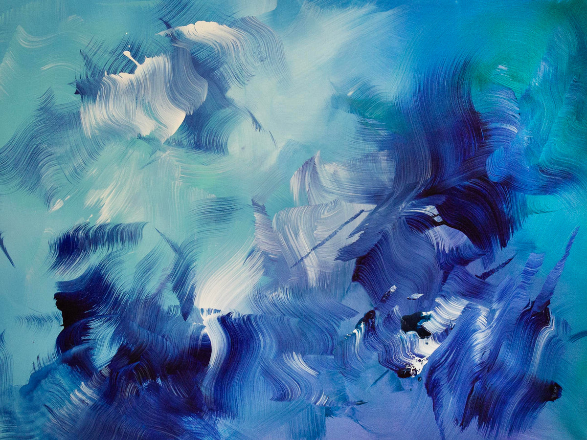 Blue Wall Art | Blue Awakening | 27x36" - Paresh Nrshinga Abstract Art