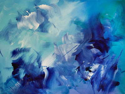 Blue Wall Art | Blue Awakening | 27x36" - Paresh Nrshinga Abstract Art