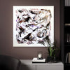 Minimalist Abstract Art | Inner Freedom 33x33"
Large abstract canvas painting with swirling, expressive brushstrokes in shades of white, gray, and purple, creating a sense of movement and emotion.
