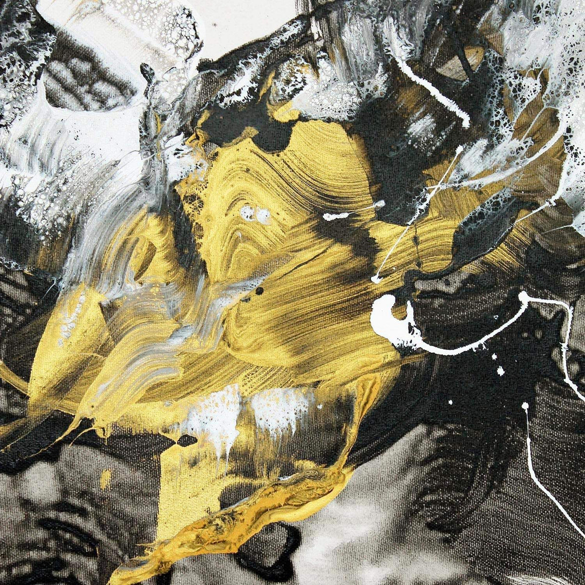 Expressionist Art | Golden Dust 36x48” - Paresh Nrshinga Abstract Art