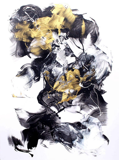 Expressionist Art | Golden Dust 36x48” - Paresh Nrshinga Abstract Art