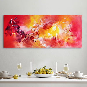 Contemporary paintings. Quiet Flame II is an original abstract painting that explores the subtle strength of stillness and warmth. Soft, flowing brushstrokes in muted red and gentle ember tones create a sense of quiet energy.
Painted on high-quality canvas with acrylics, the artwork is finished with painted edges for a clean, modern look. Signed on the reverse, it arrives ready to hang, offering a refined and understated statement for contemporary interiors. Sold unframed.