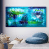 Extra Large Abstract Art UK sale, extra large modern art, large canvas art, blue abstract paintings, blue canvas painting, modern art paintings by Paresh Nrshinga, Everything Changes 36”x72” - Paresh Nrshinga Abstract Art