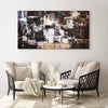 Abstract art black white brown for living room, large canvas painting, buy original
