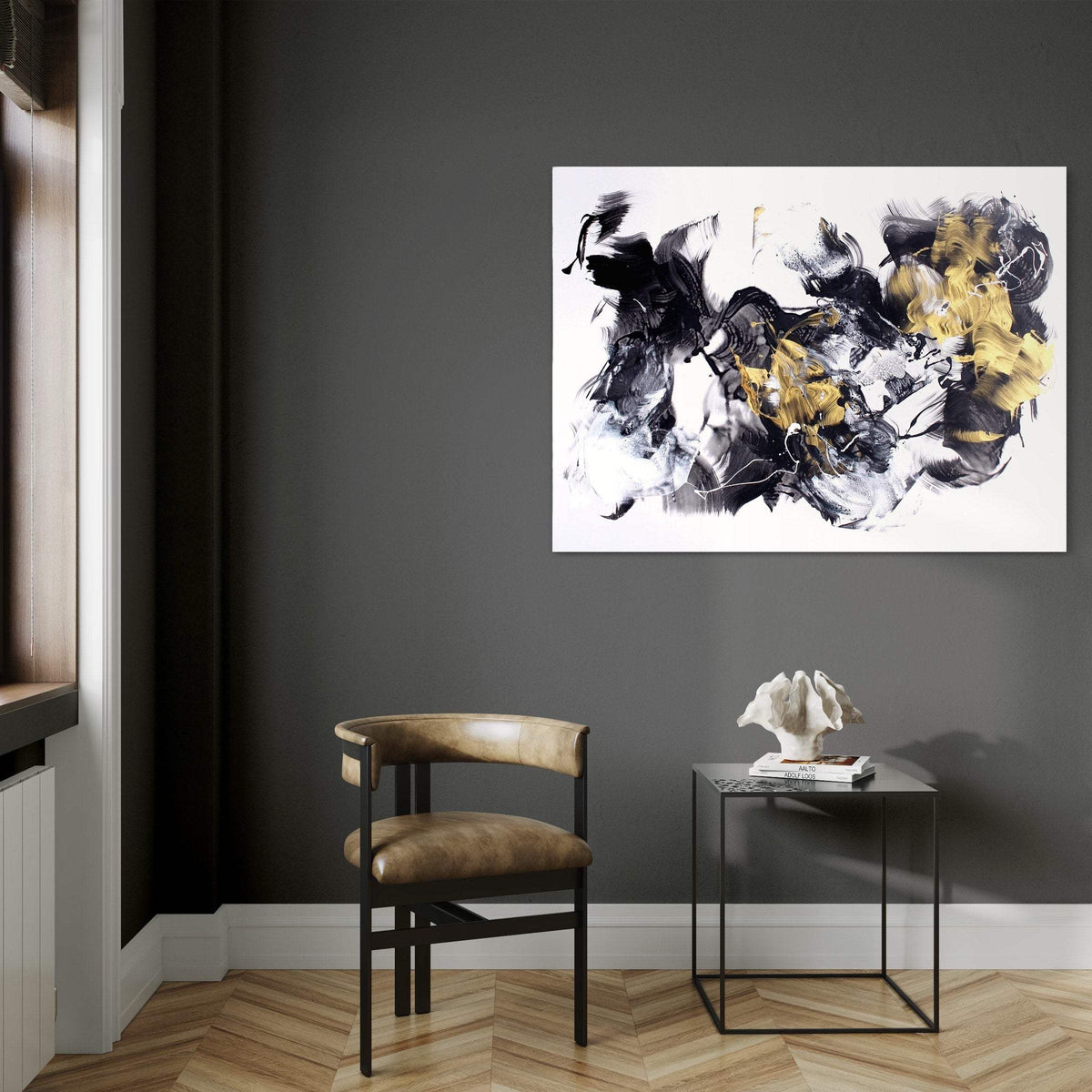Expressionist Art | Golden Dust 36x48” - Paresh Nrshinga Abstract Art