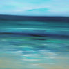 Abstract Seascape | Serene Turquoise Waves, contemporary artwork for modern interiors