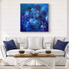 blue canvas art paintings for sale, large canvas paintings for living room, interior design art, large canvas paintings by Paresh Nrshinga Down By The Sea 100x100cm - Paresh Nrshinga Abstract Art