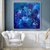 blue canvas art paintings for sale, large canvas paintings for liing room, interior design art, large canvas paintings by Paresh nrshinga 