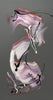 Abstract art with wavy lines and color swatches on a gray background. Contemporary abstract paintings.