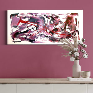 Lilac Waltz 22”x48” - Paresh Nrshinga Abstract Art