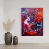 Amazon Love, original Purple, Red abstract painting by Paresh Nrshinga.